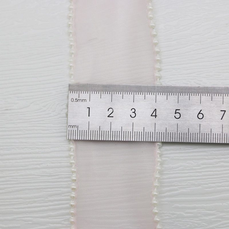 Ruy Băng Gạc Viền Ngọc Trai 40mm Trang Trí Quần Áo diy