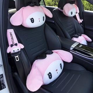 Cute Automotive Headrest Cartoon Neck Pillow Seat Pillow Car Interior Supplies Practical Car Pillow Pillow Waist Cushion cA6c