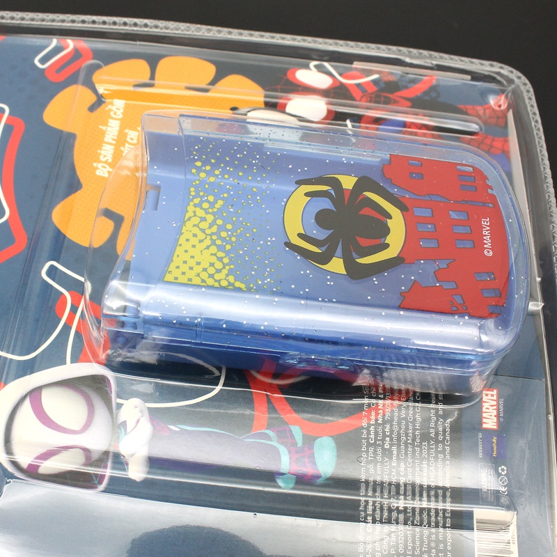 Bộ Dụng Cụ Học Tập Kèm Hộp Bút Bẻ Đôi 5 Món - Marvel Spidey - Amazing Friends - HooHooHaHa® VPH13-2610