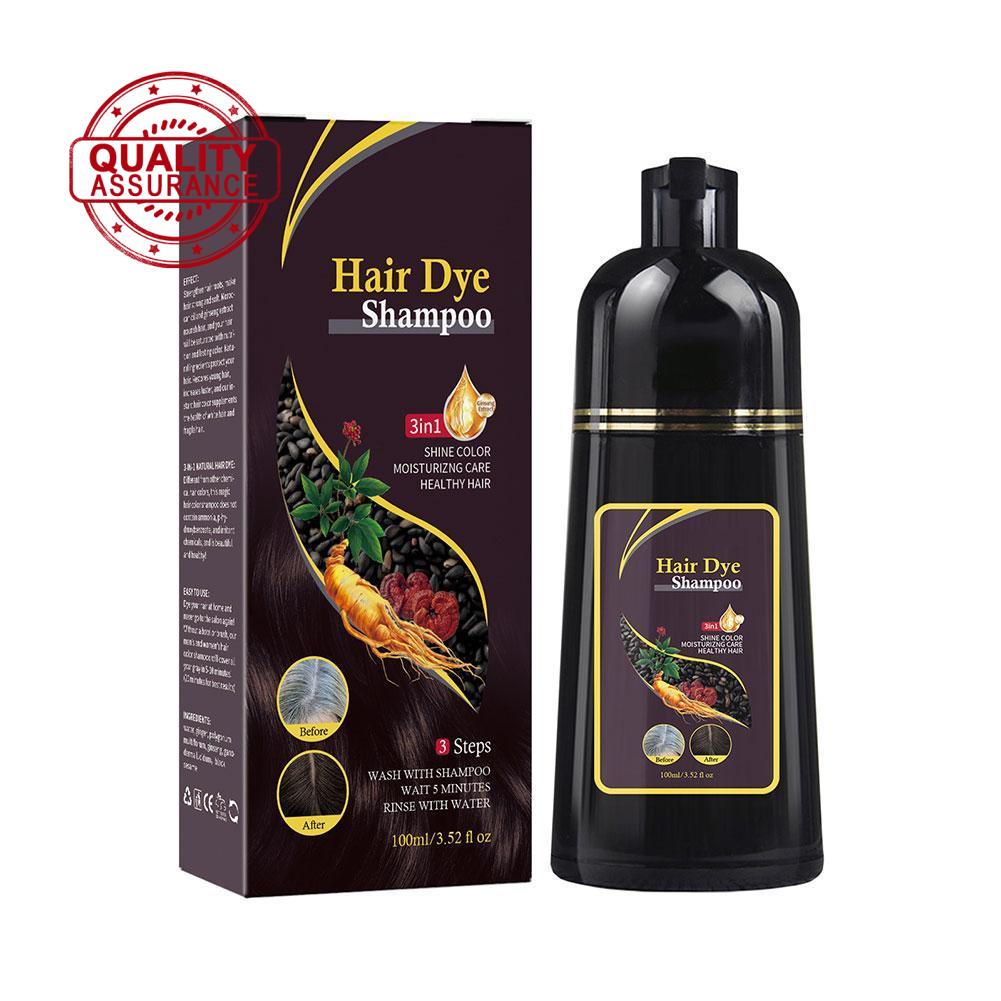Herbal Dầu Gội Nhuộm Tóc 3 Trong u0g4 Màu Nâu Đen Dành Cho Cả Nam Và Nữ