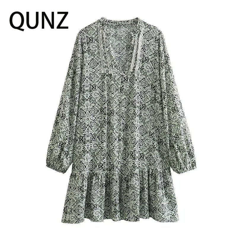 Qunz Áo Dài Tay In Vừa Vặn 6154