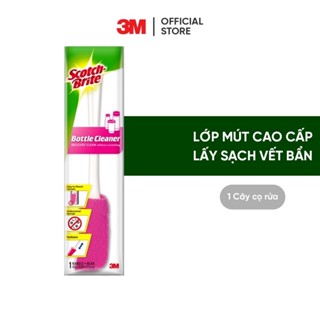 Cây cọ rửa bình, chai lọ Scotch Brite 3M đa năng - Không gây trầy xước, lớp mút cao cấp lấy sạch vết bẩn