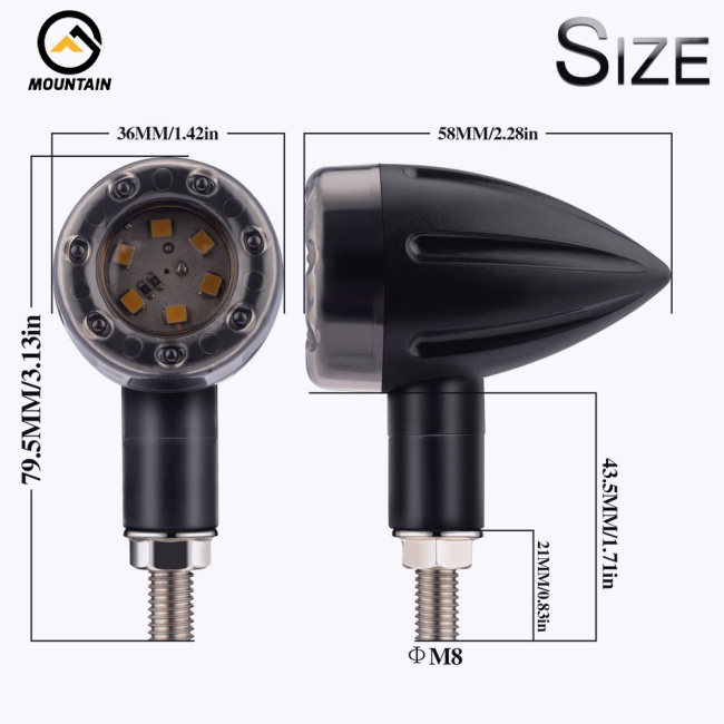 1 Cặp Đèn led Tín Hiệu Xi Nhan Cho Xe Máy