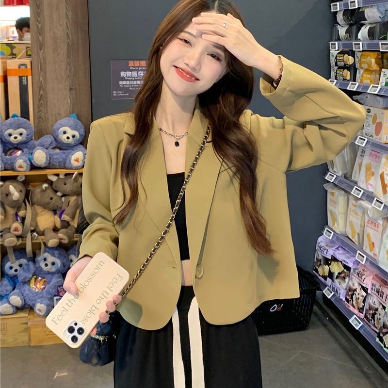 Ielgy Áo Khoác Vest Dài Tay Dáng Rộng Thời Trang Thanh Lịch Cho Nữ