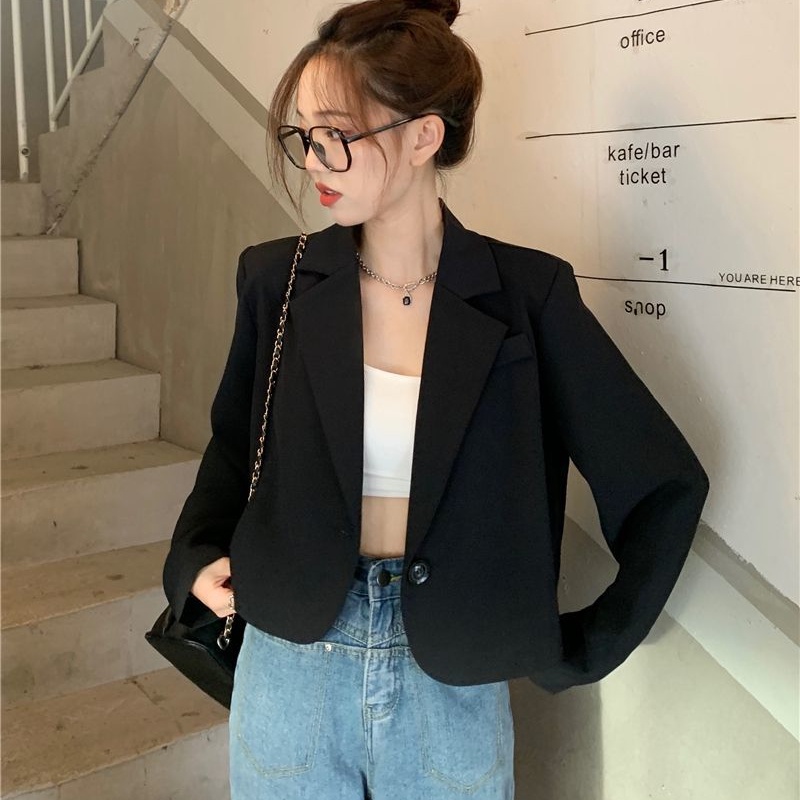 Ielgy Áo Khoác Vest Dài Tay Dáng Rộng Thời Trang Thanh Lịch Cho Nữ