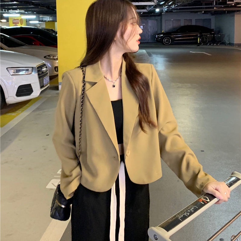 Ielgy Áo Khoác Vest Dài Tay Dáng Rộng Thời Trang Thanh Lịch Cho Nữ