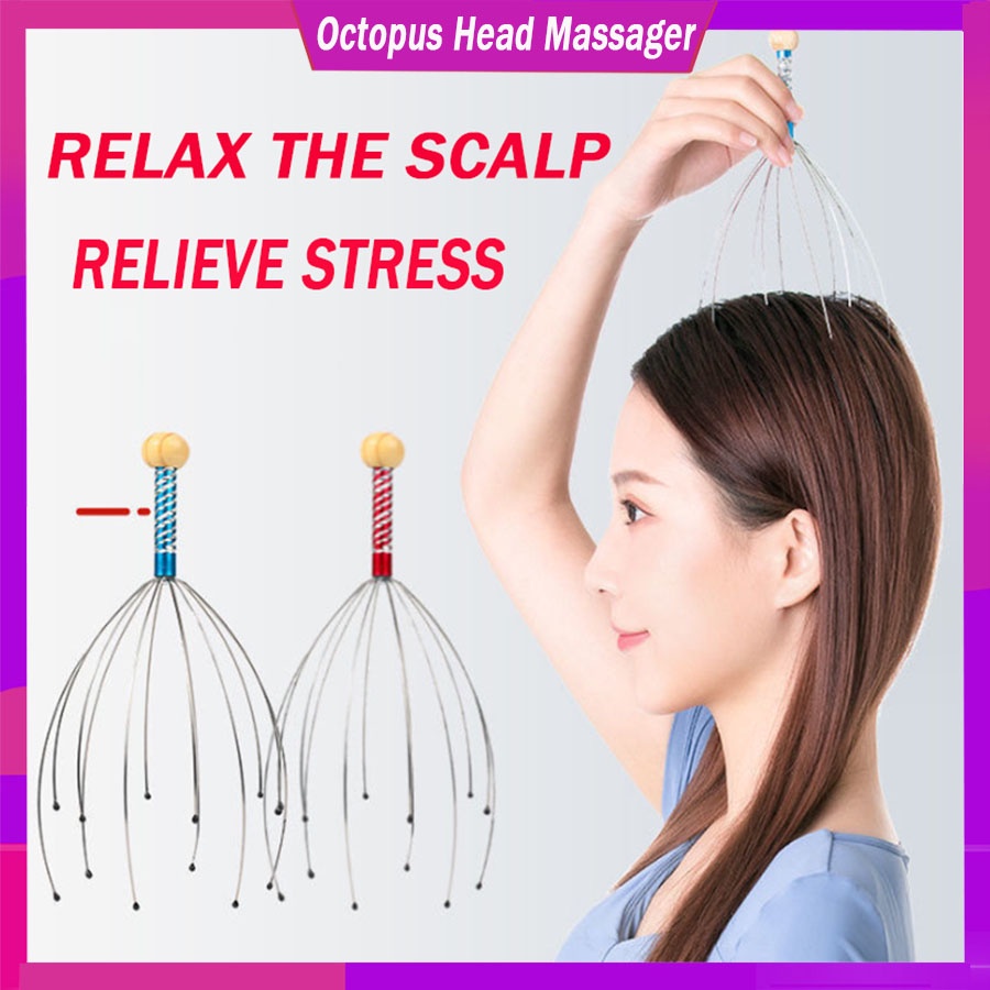 1 Lược Mát Xa Đầu Thư Giãn Cơ Thể Hình Bạch Tuộc