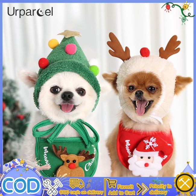 Urparcel Nón Giáng Sinh Thủ Công Siêu Mềm Thoáng Khí Thoải Mái Làm Quà Tặng Cho Chó Mèo