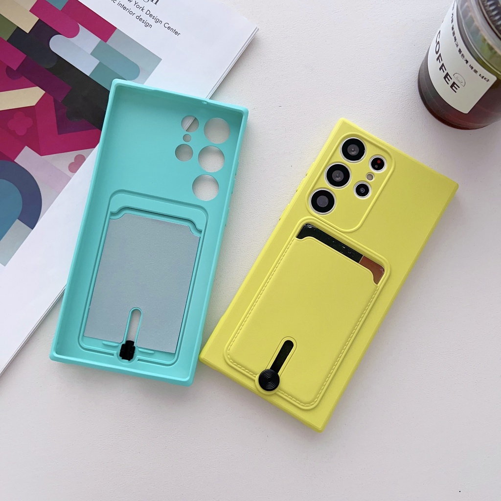Bao Da Điện Thoại tpu Có Ngăn Đựng Thẻ Cho samsung galaxy s23 ultra s22 ultra s21 ultra s21 / s23 plus s22 pro s21 Ốp