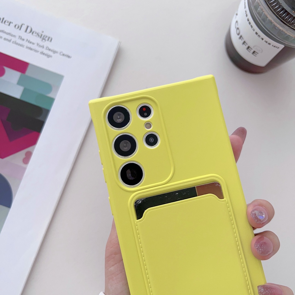 Bao Da Điện Thoại tpu Có Ngăn Đựng Thẻ Cho samsung galaxy s23 ultra s22 ultra s21 ultra s21 / s23 plus s22 pro s21 Ốp