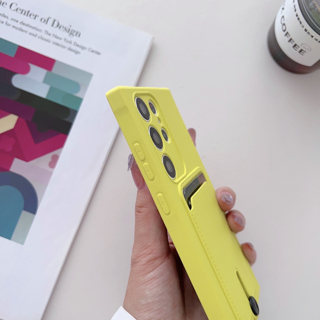 Bao Da Điện Thoại tpu Có Ngăn Đựng Thẻ Cho samsung galaxy s23 ultra s22 ultra s21 ultra s21 / s23 plus s22 pro s21 Ốp