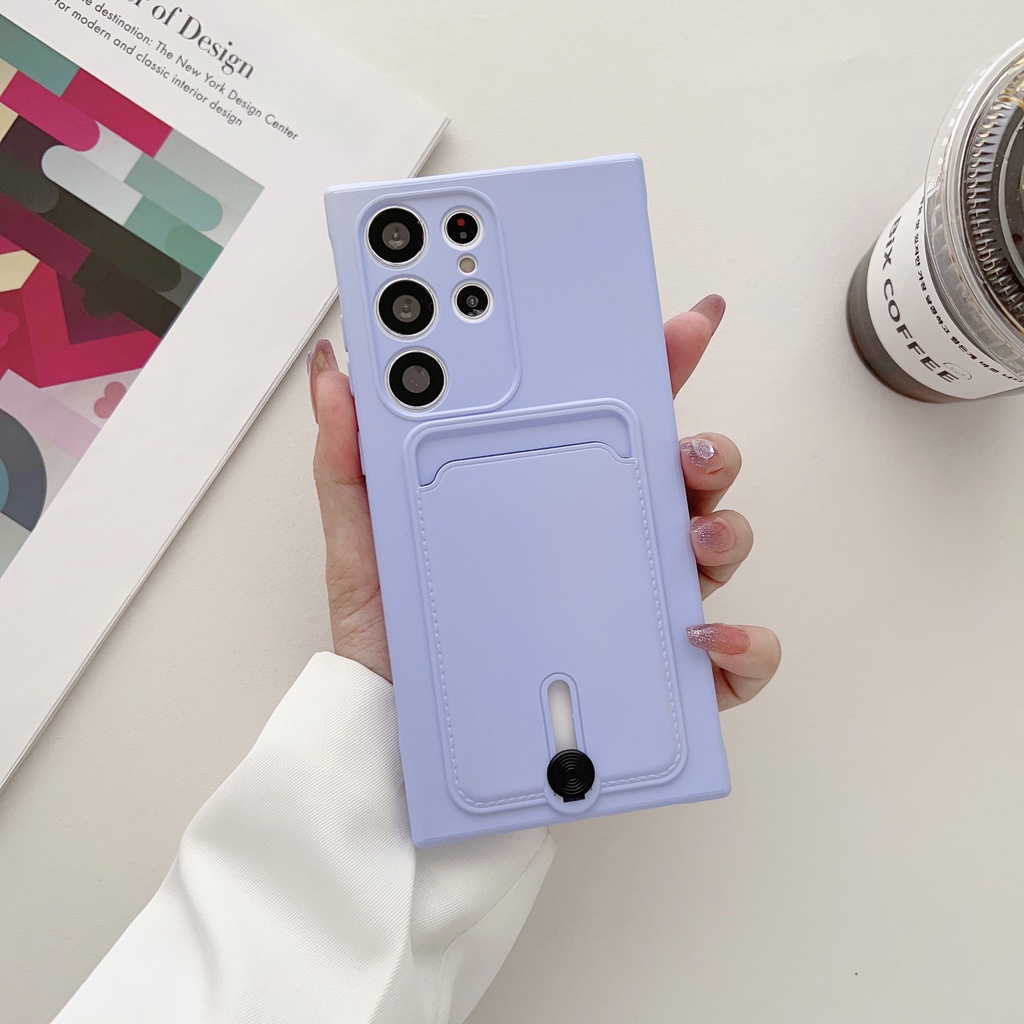 Bao Da Điện Thoại tpu Có Ngăn Đựng Thẻ Cho samsung galaxy s23 ultra s22 ultra s21 ultra s21 / s23 plus s22 pro s21 Ốp