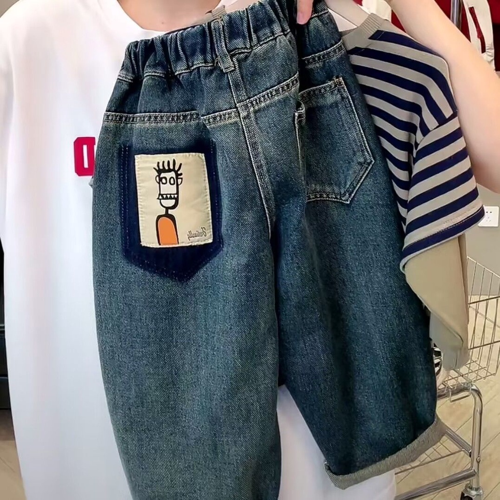 Hàng Mới Về Mới Quần jeans Dài Phong Cách Hàn Quốc Thời Trang Mùa Thu 2023 Cho Bé Trai Và Gái