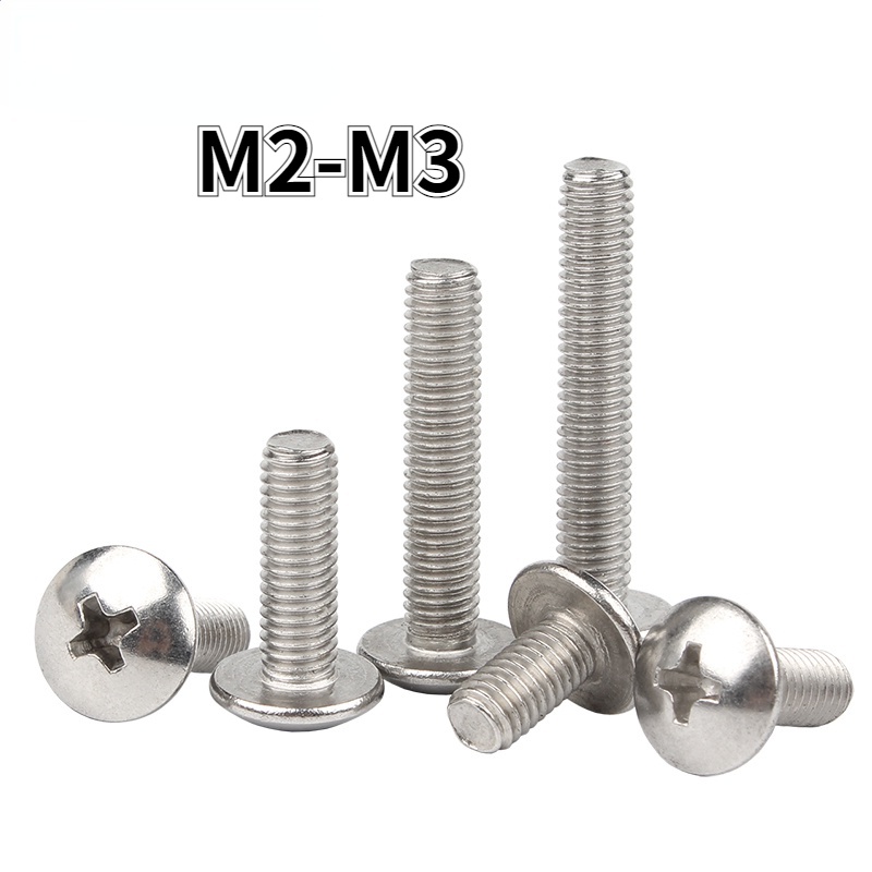 Vít Đầu Tròn Bằng Thép Không Gỉ 304 m2 m3 m4 m5 m6 Chuyên Dụng Cho Dù