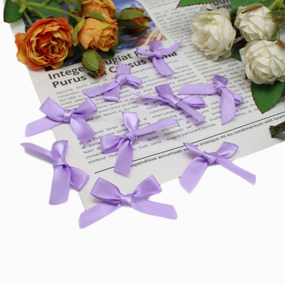Set 25 Nơ Ruy Băng mini 5cm Bằng polyester Nhiều Màu Sắc Xinh Xắn Làm Đồ Thủ Công