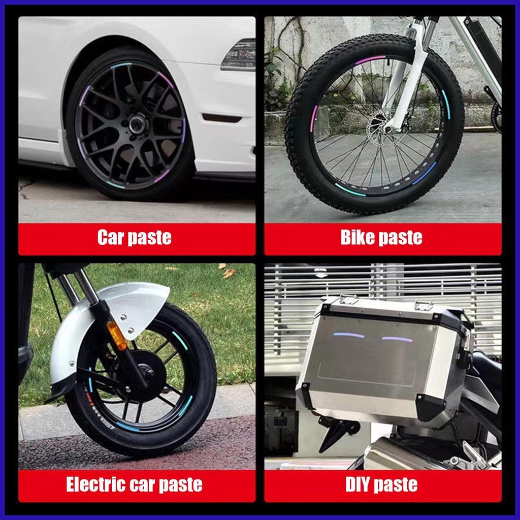 Bộ 20 Miếng Dán Phản Quang Chống Thấm Nước Trang Trí Vành Bánh Xe Hơi