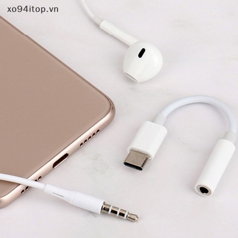 Cáp Chuyển Đổi Âm Thanh xoitop type c Sang jack Cắm 3.5mm aux type-c 3.5mm Cho Điện Thoại