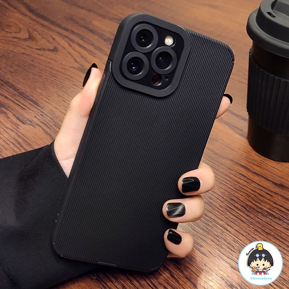 Bao Da Điện Thoại imd Mềm Chống Rơi Màu Trơn Họa Tiết Kẻ Sọc Cho iphone 14 13 12 11 pro max x xr 8 7 plus Ốp