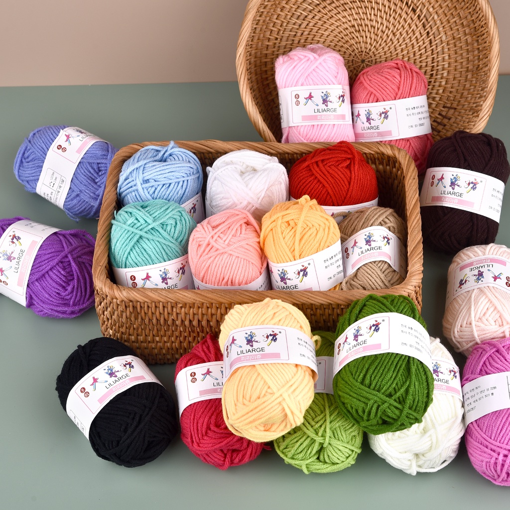 Năm sợi sữa bông Crochet sợi áo len khăn DIY chất lượng cao mềm tay đan chỉ