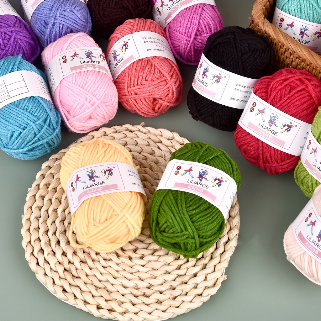 Năm sợi sữa bông Crochet sợi áo len khăn DIY chất lượng cao mềm tay đan chỉ