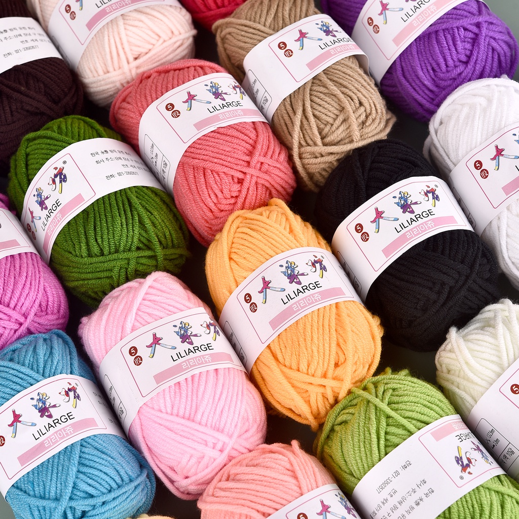 Năm sợi sữa bông Crochet sợi áo len khăn DIY chất lượng cao mềm tay đan chỉ