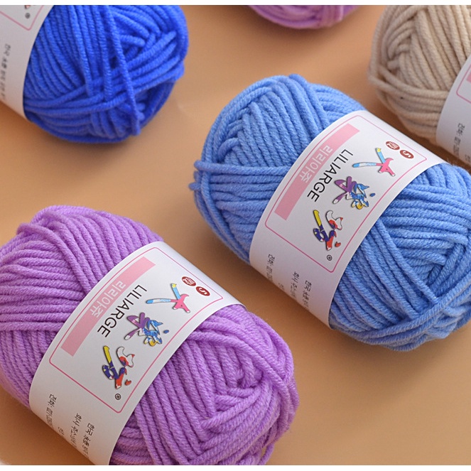 Năm sợi sữa bông Crochet sợi áo len khăn DIY chất lượng cao mềm tay đan chỉ