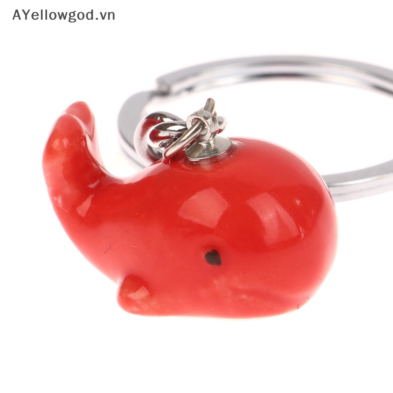 Ayellowgod Móc Chìa Khóa Hình Cá Heo Bằng Gốm Sứ Dễ Thương vn