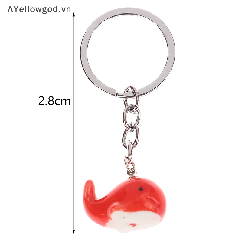 Ayellowgod Móc Chìa Khóa Hình Cá Heo Bằng Gốm Sứ Dễ Thương vn