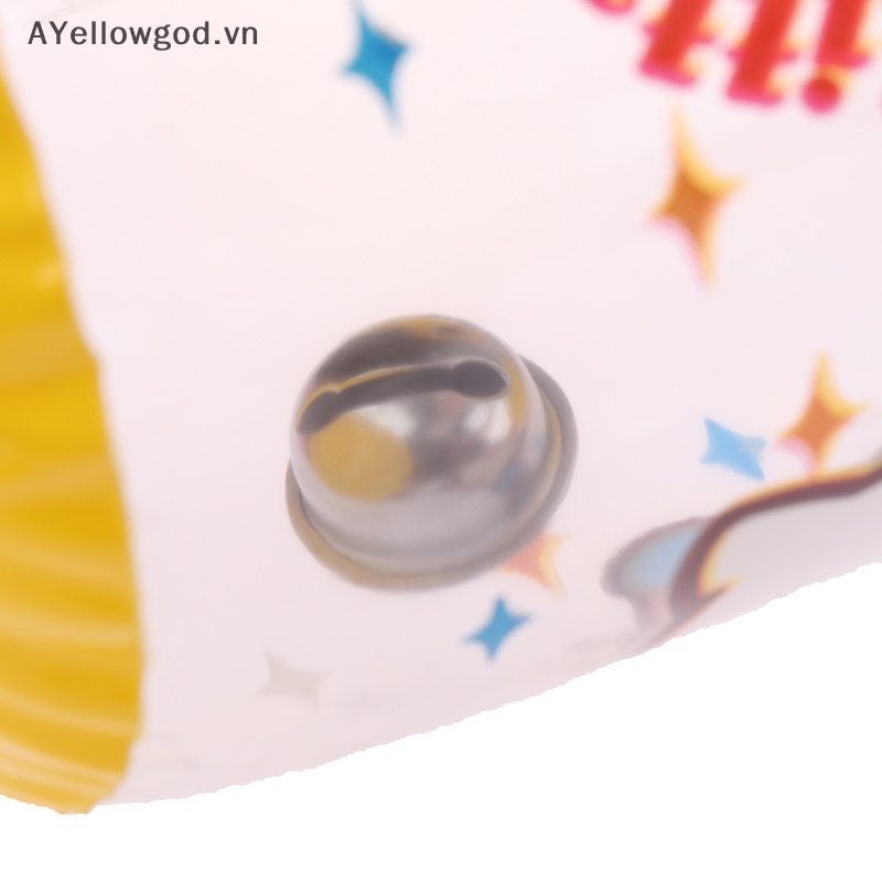 Ayellowgod Búa Bơm Hơi Hình Hoạt Hình Có Chuông Đồ Chơi Màu Sắc Ngẫu Nhiên Cho Bé vn