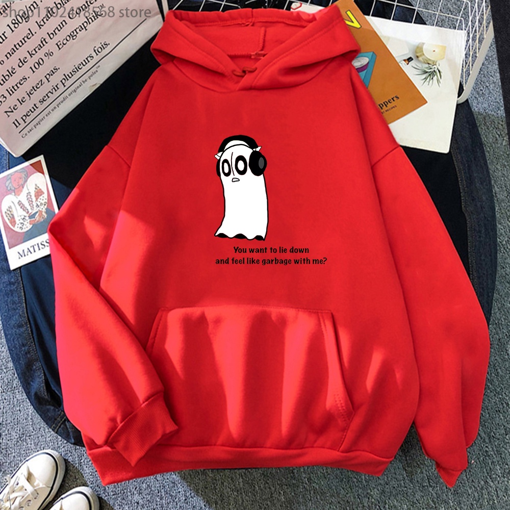 Undertale Áo Hoodie In Hình Hoạt Hình Anime napstablook ghost Thời Trang Cho Nam Nữ