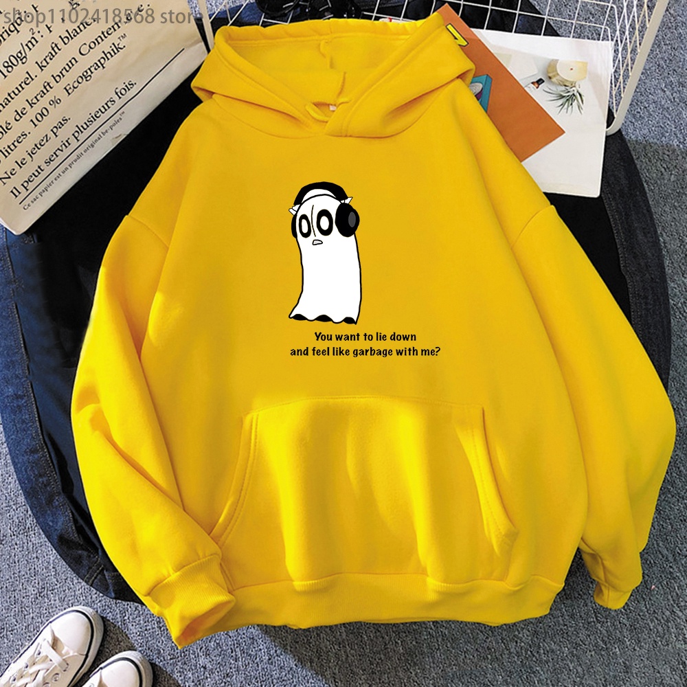 Undertale Áo Hoodie In Hình Hoạt Hình Anime napstablook ghost Thời Trang Cho Nam Nữ