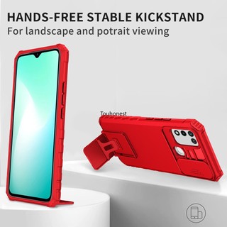 Ốp Điện Thoại For infinix Hot 10 Play Case infinix Hot 11S NFC Ốp Lưng infinix Hot 11 Play Casing infinix Smart 4 Case infinix Smart 4C Case Cool Shockproof Slide Lens Protection Armor Stand Phone Cover Cassing Cases Case JF