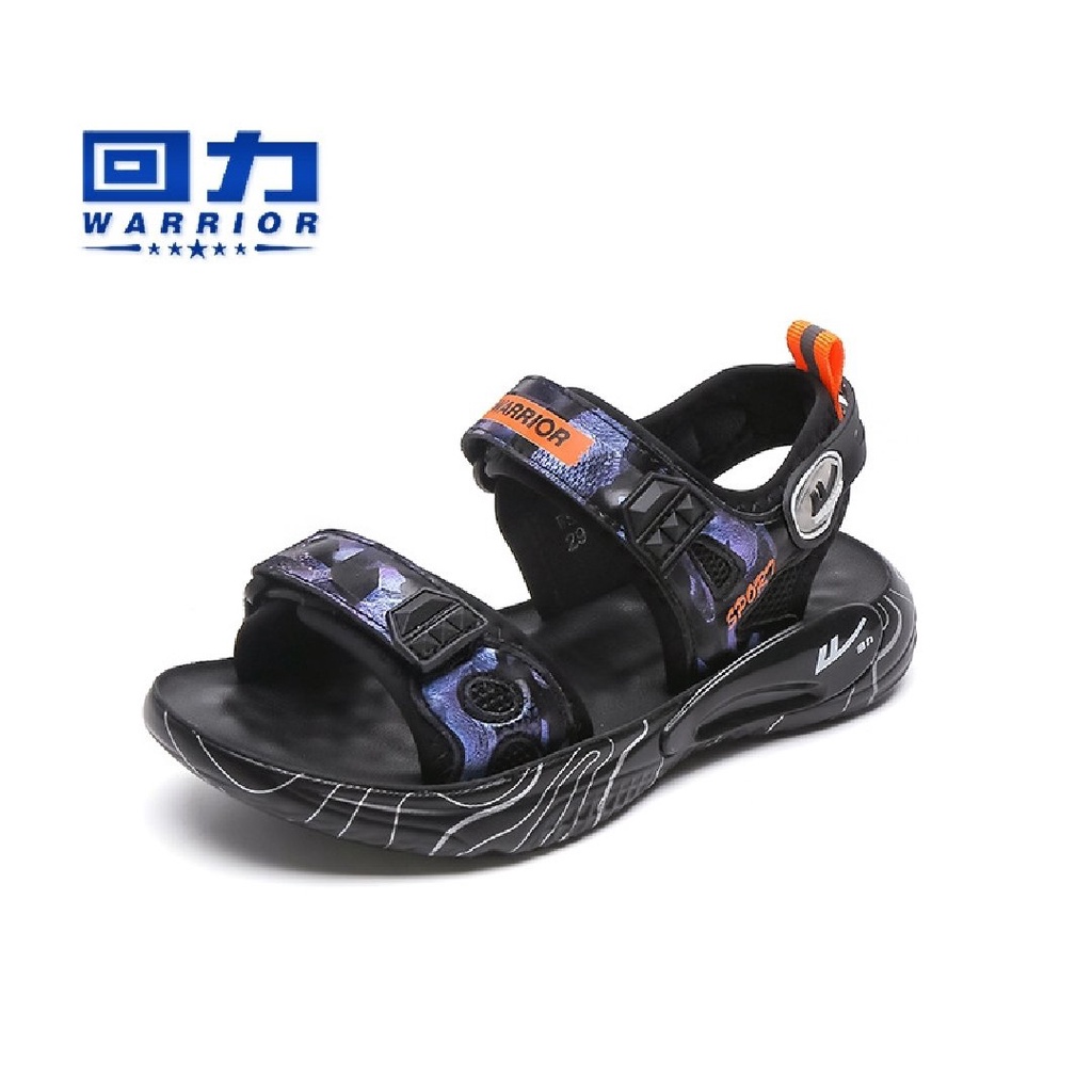 SANDAL CHO BÉ TRAI ĐI HỌC HIỆU WARRIOR MẪU WZ0378 XANH VẰN