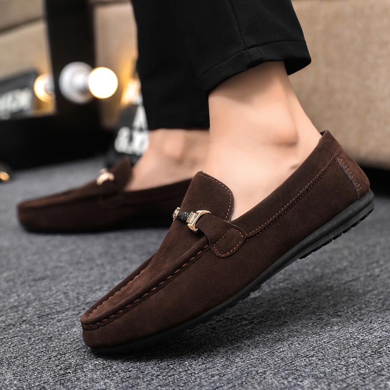 Giày Lười Da Lộn Thời Trang Dành Cho Nam