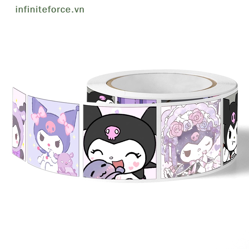 Cuộn 500 Miếng Dán Trang Trí Họa Tiết Hoạt Hình Dễ Thương