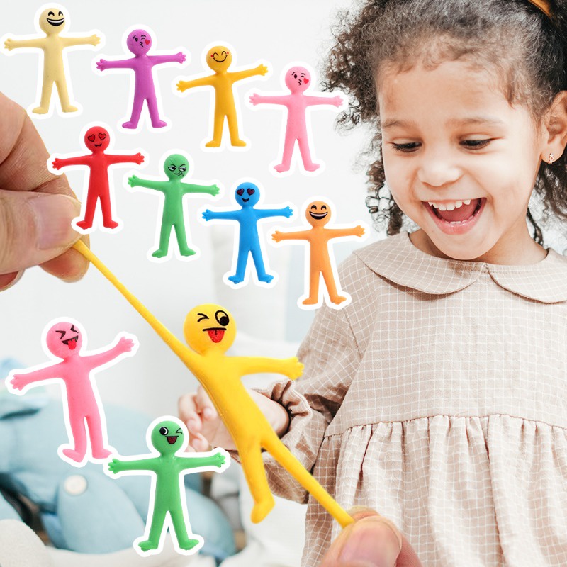 Set 1 / 5 Đồ Chơi Bóp Tay Hình Người Đàn Ông halloween Nhiều Màu Sắc Giải Tỏa Căng Thẳng