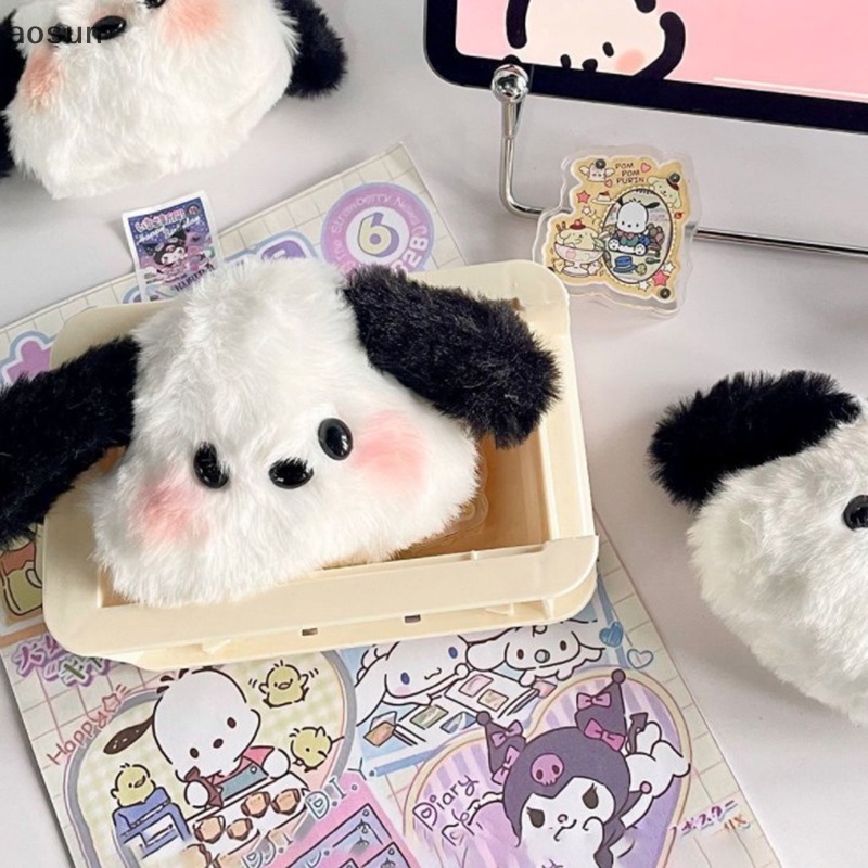 Aosun sanrio pochacco Búp Bê Nhồi Bông Hoạt Hình saniro Đeo Túi Đi Học Có Móc Khóa Quà Tặng