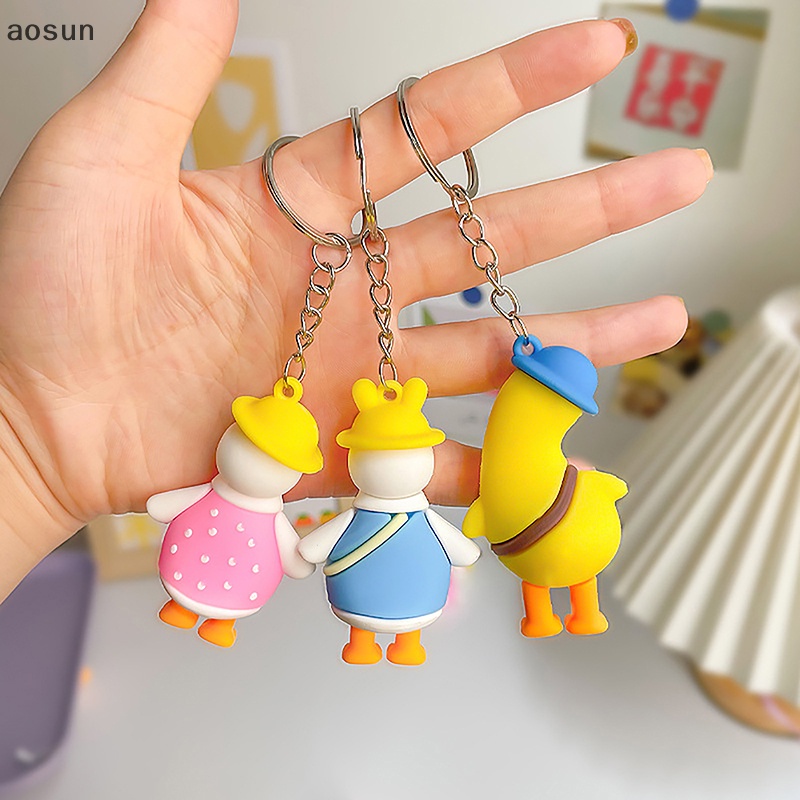 Aosun Móc Chìa Khóa Hình Vịt Con Dễ Thương Sáng Tạo