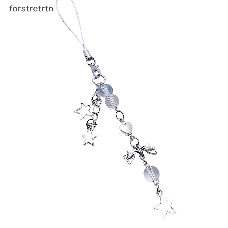 Forstretn Móc Điện Thoại Bằng Kim Loại Hình Ngôi Sao Năm Cánh Đính Đá Ngọt Ngào