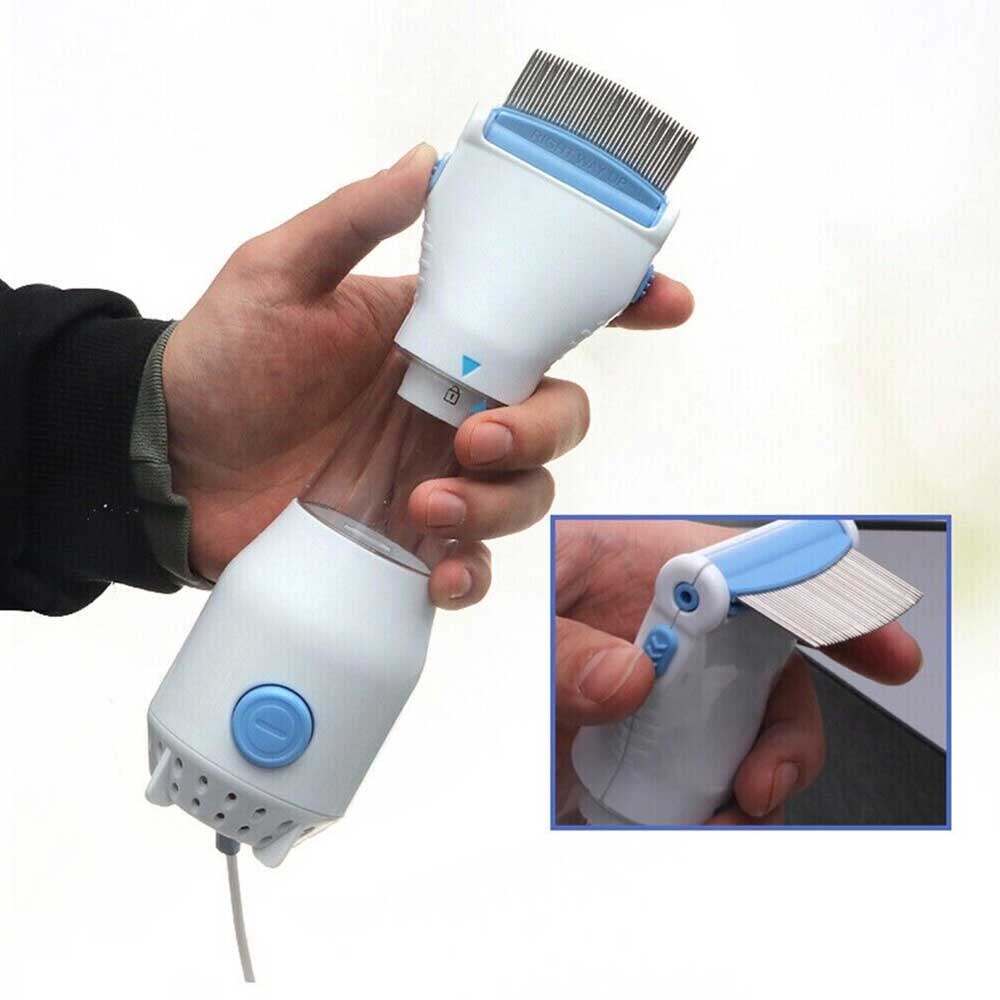 Electric Vacuum Flea Filter Remover Treatment Head Lice Nit Comb Brush Pet Dog