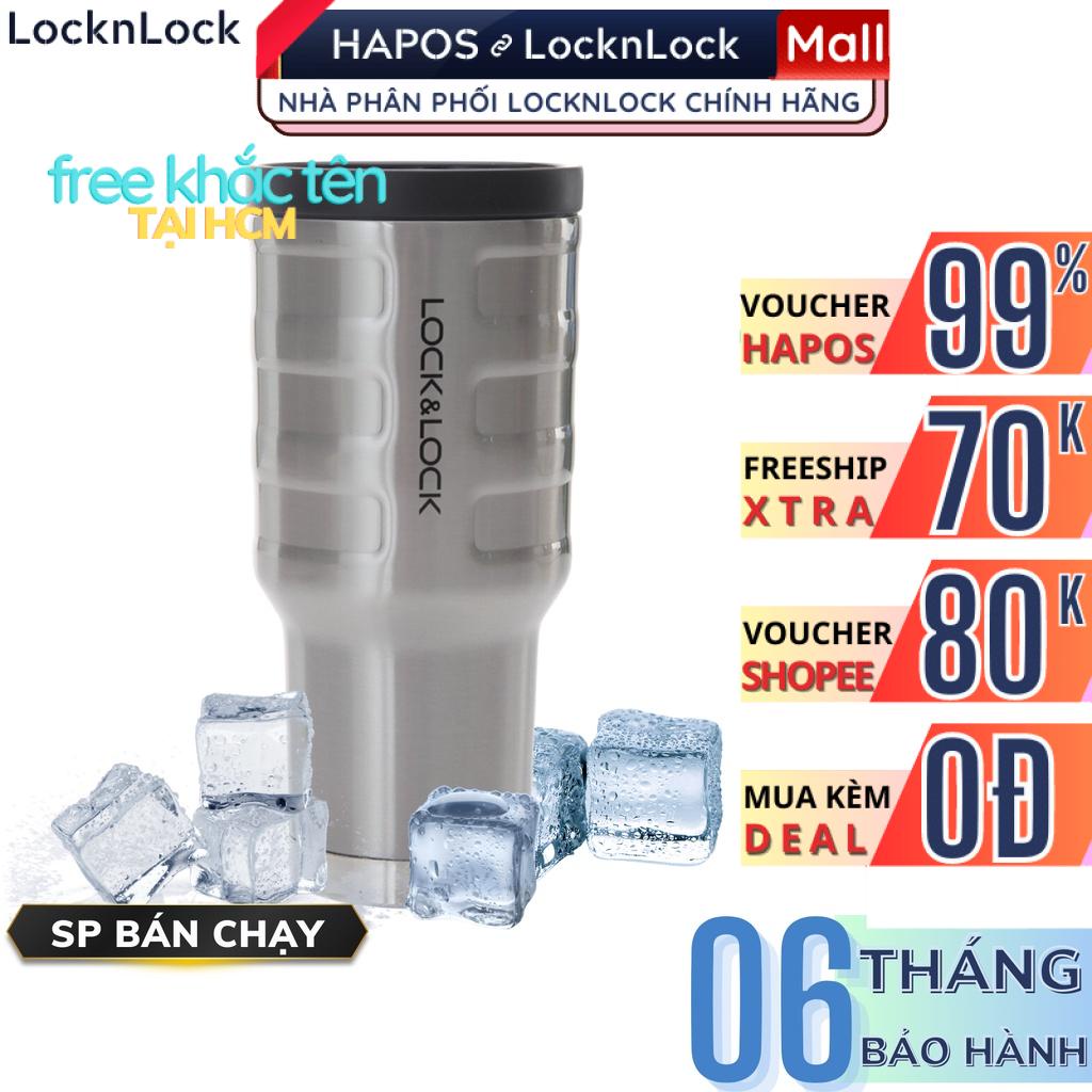 Ly giữ nhiệt LocknLock 550ml Bumper Tumbler LHC4139SLV thép không gỉ, miệng ly rộng - Chính Hãng - HAPOS MALL OFFICIAL