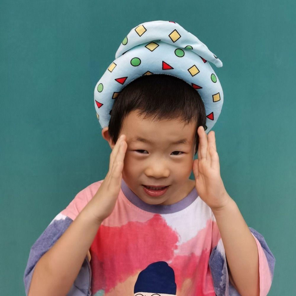 Shanlin Băng Đô Cài Tóc Bằng Vải Bông Ba Chiều Hình shin-chan Vui Nhộn Hóa Trang Phong Cách Hàn Quốc