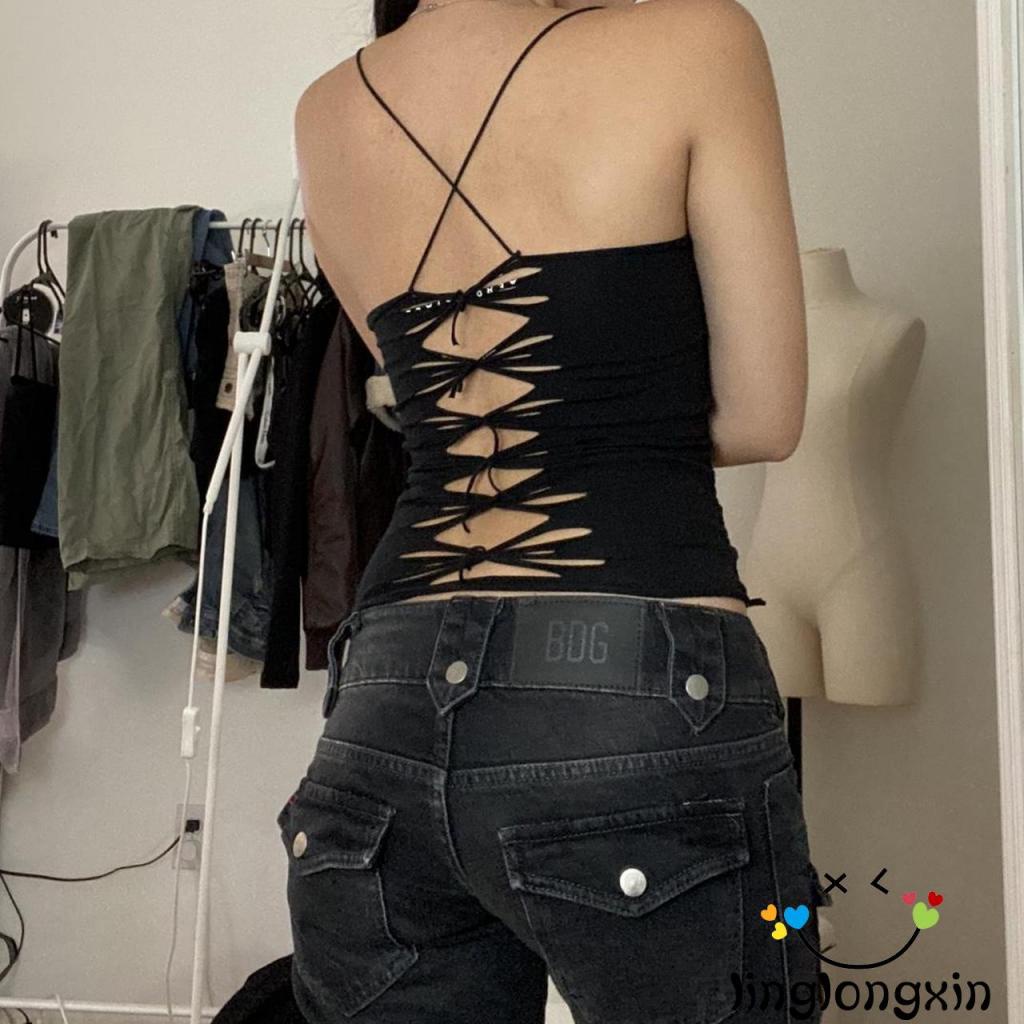 Áo 2 Dây Hở Lưng Thời Trang Mùa Hè Quyến Rũ Cho Nữ