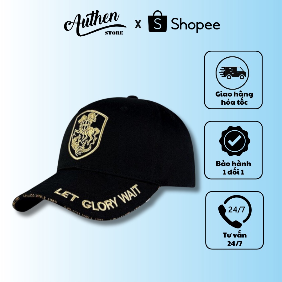 Nón lưỡi trai Let Glory Wait màu đen nam nữ Authen.Store free size đầy đủ hộp tem mác
