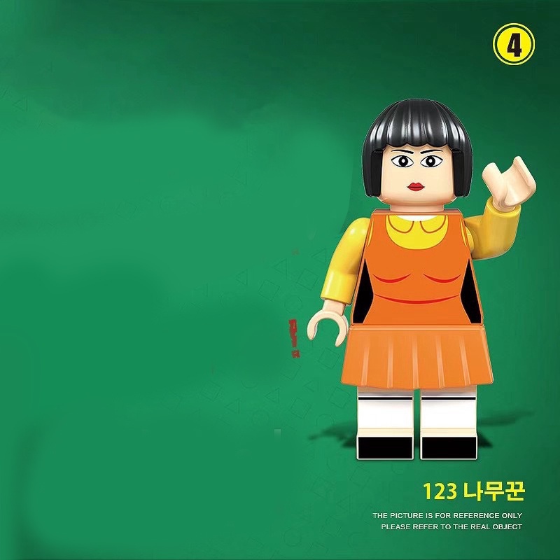 Bộ 123 Mô Hình Mực Gỗ Trò Chơi Hàn Quốc