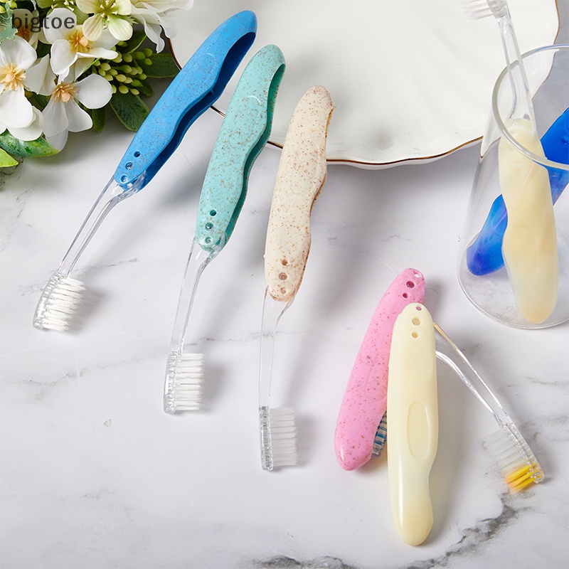 Bigtoe 1 Bàn Chải Đánh Răng Bằng Sợi Than Hoạt Tính Có Thể Gấp Gọn Tiện Lợi Du Lịch