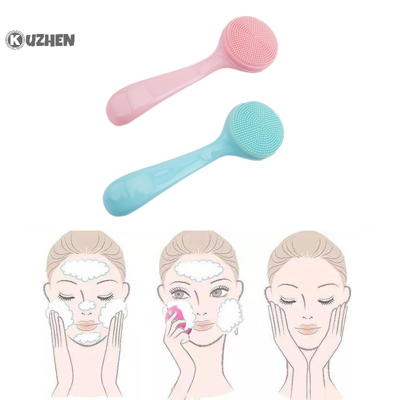 Kuzhen Bàn Chải silicone Rửa Mặt Mát Xa Loại Bỏ Mụn Đầu Đen