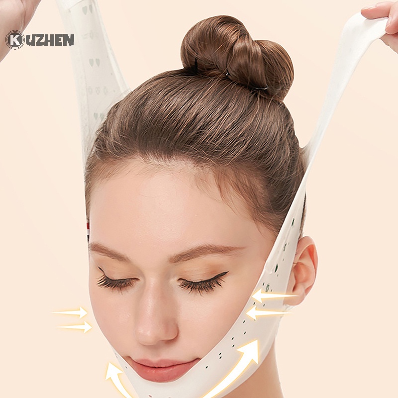 Mặt nạ ngủ KUZHEN định hình khuôn mặt chữ V hỗ trợ làm đẹp