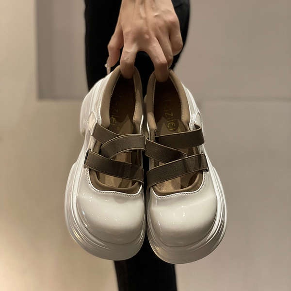 Giày Lười Đế Dày Buộc Dây mary jane Thời Trang