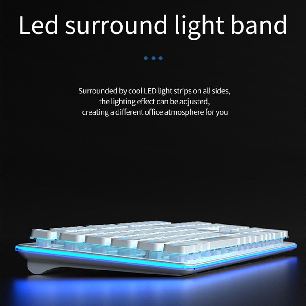 Bàn Phím Cơ Không Dây 104 Phím Chống Nước Đa Năng Dùng Cho laptop Máy Tính Bàn rgb